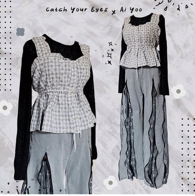 ✿全新選物✿ {A001-2} 細工繡花木耳邊兩穿上衣（現貨）6