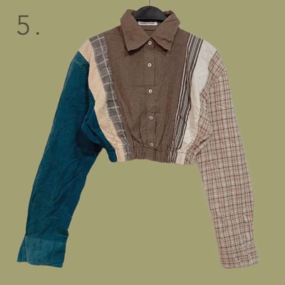 ✿眨眼有電✿ {K0051}  多款-拼布鬆緊短版衣6