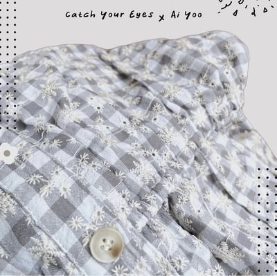 ✿全新選物✿ {A001-2} 細工繡花木耳邊兩穿上衣（現貨）3