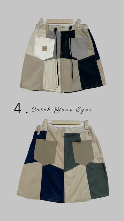 ✿眨眼有電✿ {M0012} 多款-remake carhartt拼色抽繩短裙6
