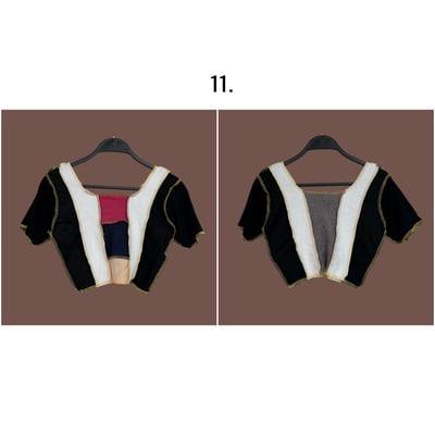 ✿眨眼有電✿ {M0152} 多款_4面穿拷克車邊拼色短版上衣14