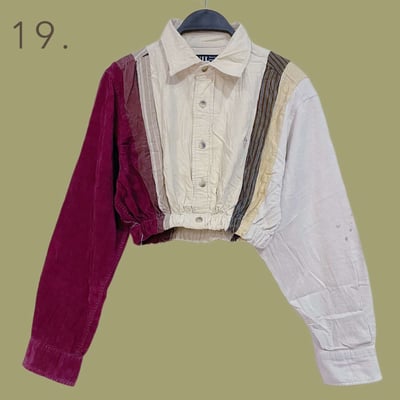 ✿眨眼有電✿ {K0051}  多款-拼布鬆緊短版衣20