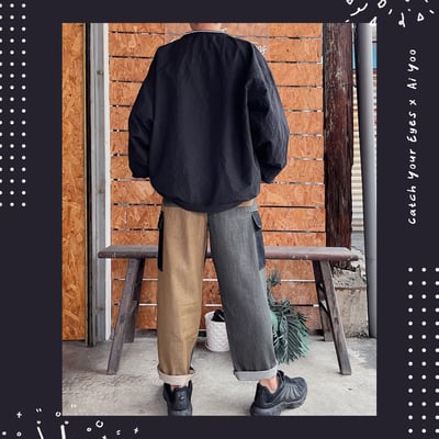 ✿全新選物✿ {A008} 2色復古工裝拼布長褲（現貨）12