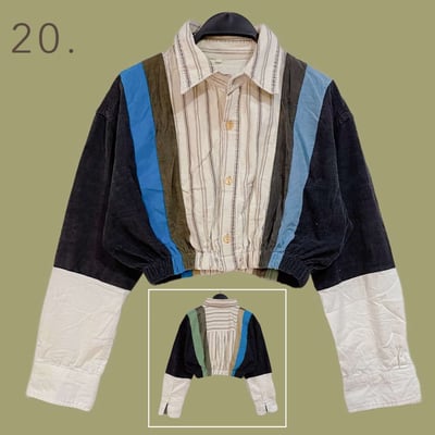 ✿眨眼有電✿ {K0051}  多款-拼布鬆緊短版衣21