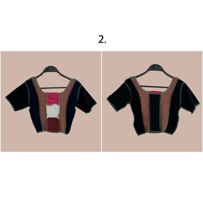 ✿眨眼有電✿ {M0152} 多款_4面穿拷克車邊拼色短版上衣5