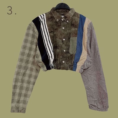 ✿眨眼有電✿ {K0051}  多款-拼布鬆緊短版衣4