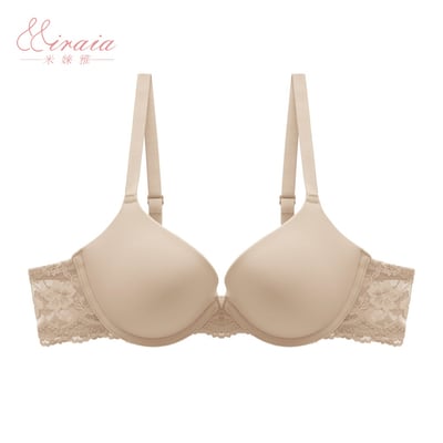 【Miraia米婡雅】柔光蕾絲無痕內衣(軟鋼圈內衣、集中聚攏、24HR無感)10