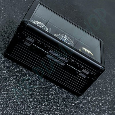 三格錶盒 黑色鋁手錶盒 保險箱 行李箱風格 黑鋁合金4