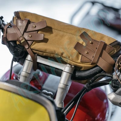 復古摩托車手把包 重機導航包 機車導航包 騎行包 凱旋導航支架9