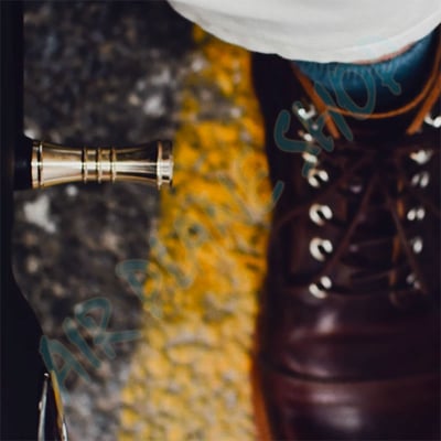 凱旋黃銅造型打擋桿streettwin speedtwin Bobber T100 T120  黃銅排檔桿4