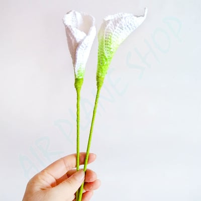 手工毛線編織花束海芋/桔梗 情人節花束 交換禮物 聖誕花束永生花2