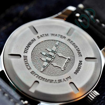 飛行計時錶  真皮錶帶 飛行員錶 復古錶 鈦金屬錶 神秘代碼5