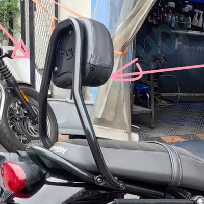 凱旋T120後靠背貨架 T100後靠背貨架 ST後貨架 Street twin後靠 凱旋Scrambler貨架 後靠背4