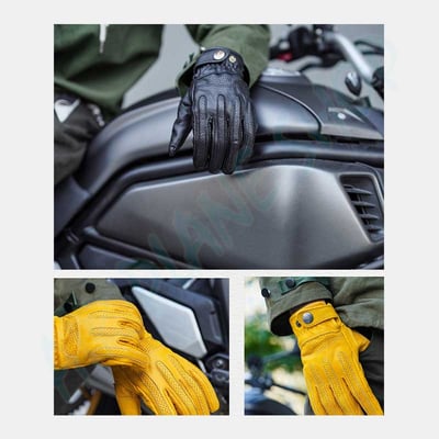 真皮手套 機車皮革夏季手套 復古手套 黃色真皮手套 白色真皮手套 黑色真皮手套 摩托車手套 機車手套9