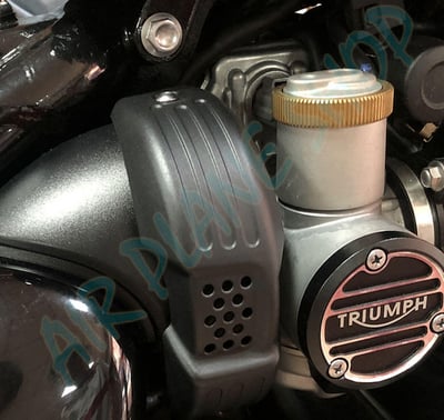 凱旋Bobber Thruxton Speedmaster 黑色化油器裝飾蓋 黑色進氣蓋 黑色裝飾蓋1