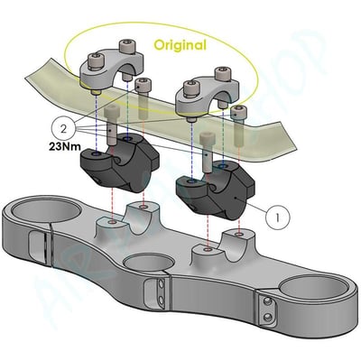 凱旋SpeedTwin手把增高  SpeedTwin握把加高把手 SpeedTwin後移增高2