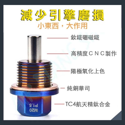 凱旋洩油螺絲 鈦合金機油螺絲 streettwin speedtwin Bobber T100 T120 鈦合金1