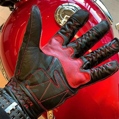 復古真皮手套 機車皮革夏季手套 復古手套 黃色真皮手套 白色真皮手套 黑色真皮手套 摩托車手套 機車手套9