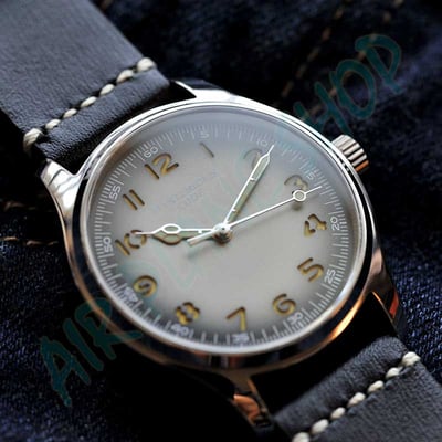 飛行計時錶  真皮錶帶 飛行員錶 復古錶 鈦金屬錶 神秘代碼2