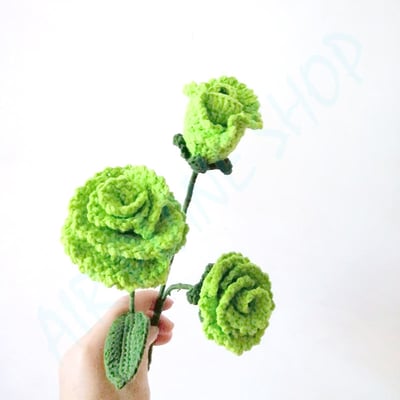 手工毛線編織花束海芋/桔梗 情人節花束 交換禮物 聖誕花束永生花3