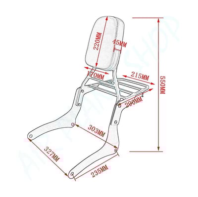大火神後靠背貨架 VN900後靠背 VN900貨架4