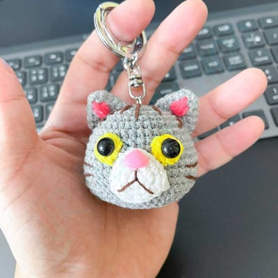貓頭鑰匙圈 貓咪鑰匙圈 手工編織 客製化禮物3