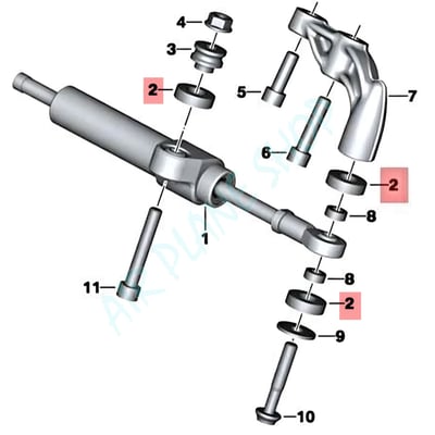 F750/850/F900/S1000/K1600打擋桿橡膠 打擋桿防塵套    BMW重機球型關節橡膠套7