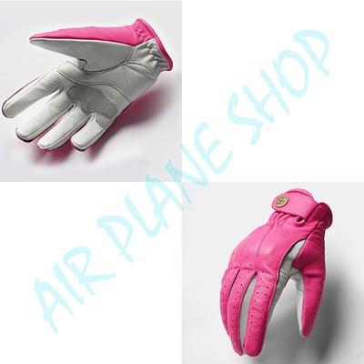 粉紅真皮手套 女生機車皮革夏季手套 女生復古手套  女生摩托車手套 女生機車手套 女生賽車手套4