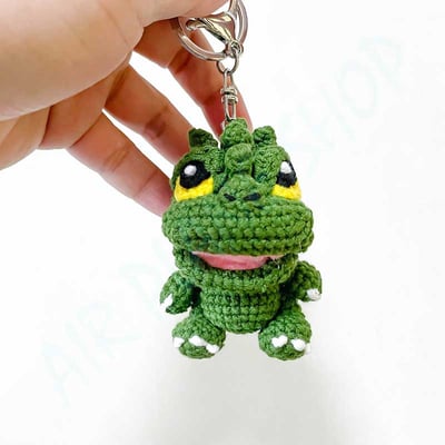 哥吉拉鑰匙圈 哥吉拉吊飾 手工編織 客製化禮物 godzilla1