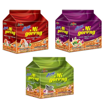 Always乾撈麵-原味/香蝦/泰式2