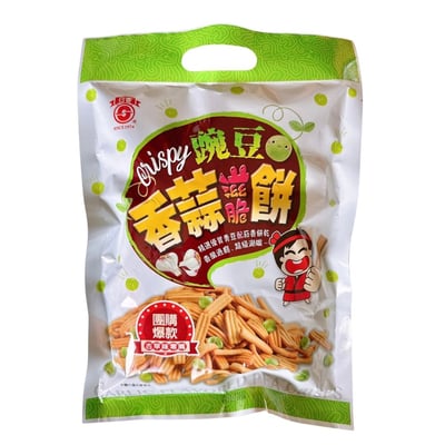 日香-碗豆香蒜滋脆餅(植物五辛素) (18公克x8包入)3