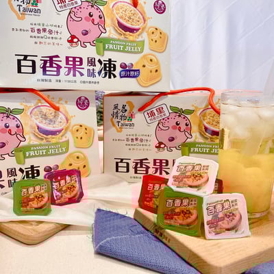 台灣風情埔里百香果果凍禮盒1000g(全素)3