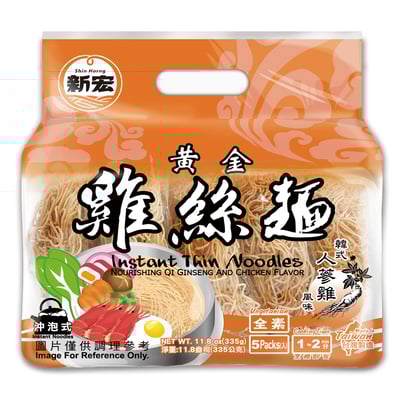新宏-黃金雞絲麵(5小包入)335g3