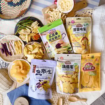 自然原素/波羅蜜/五蔬果/芒果乾/三色芋頭條/脆薯(全素)1