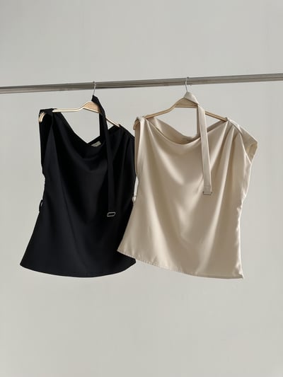 J01 挺版斜肩不規則上衣9