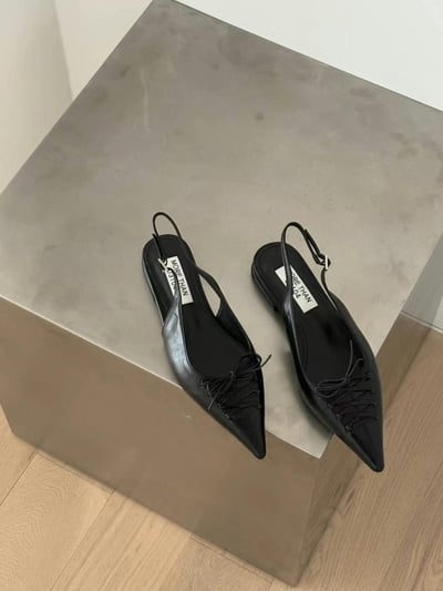 D09 尖頭蝴蝶結綁帶鞋10