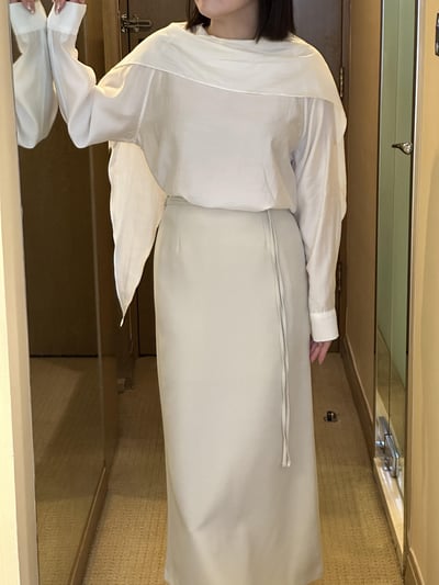 B10 腰間繩設計半身裙4