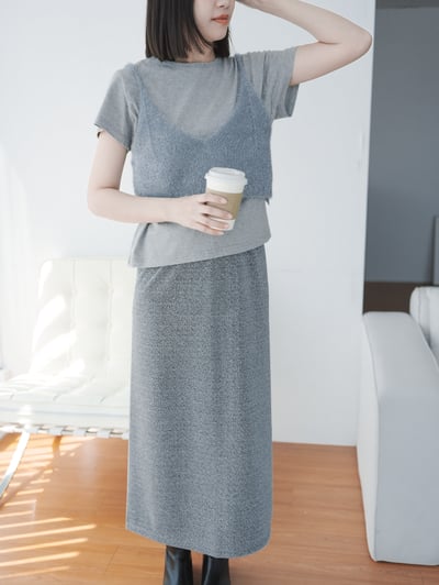 G07 閃耀銀蔥織紋背心4