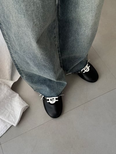 B04 黑白系羊皮手工鞋10