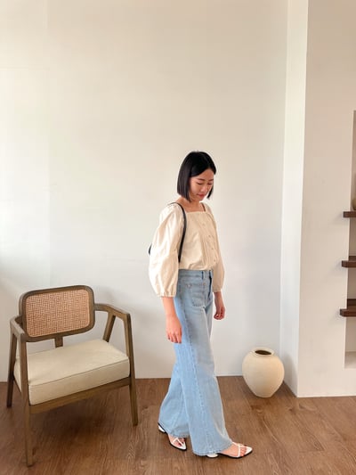 A06 唯美主義方領排釦上衣5