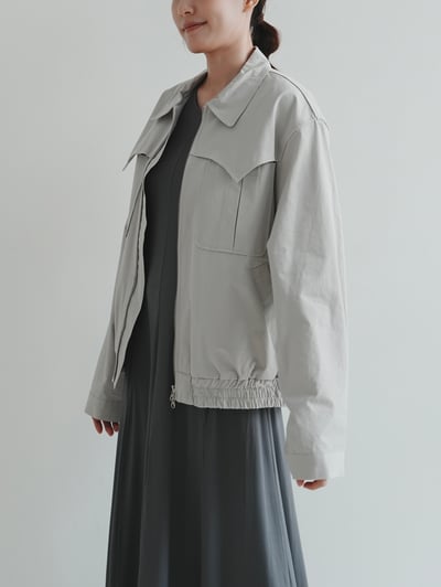 J05 拉鍊風衣片設計外套1