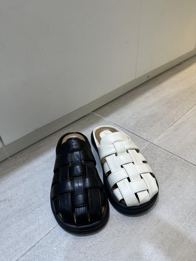 KR04 菠蘿編織穆勒拖鞋10