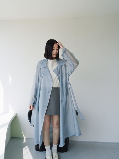 T01 高級感。夏季透膚長版罩衫8