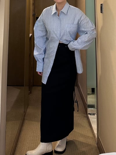 B10 腰間繩設計半身裙11