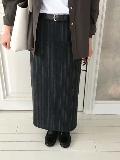 B06 高級感修身直紋裙4