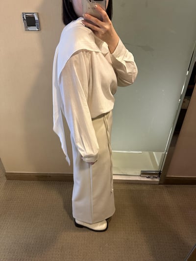 B12 千金氛圍感圍巾領上衣11