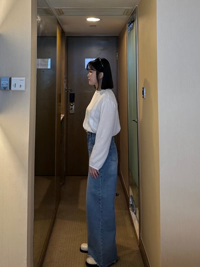 B13 短版側綁布蕾絲上衣3