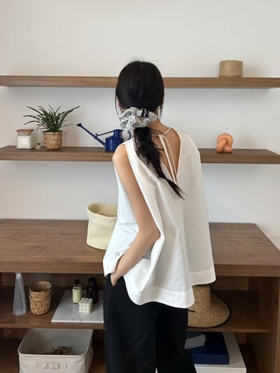 T08 V領美背A字上衣7