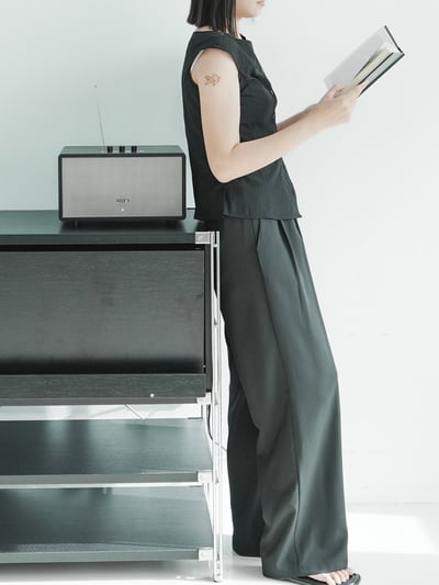 H22 白拼接鬆緊西褲3