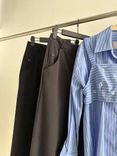 V13 直紋亮片花朵襯衣(SET)9